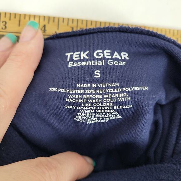 Tek Gear Womens Blue Turtle Neck Long Sleeve Fleece Pullover Sweater Size Small - Picture 5 of 7